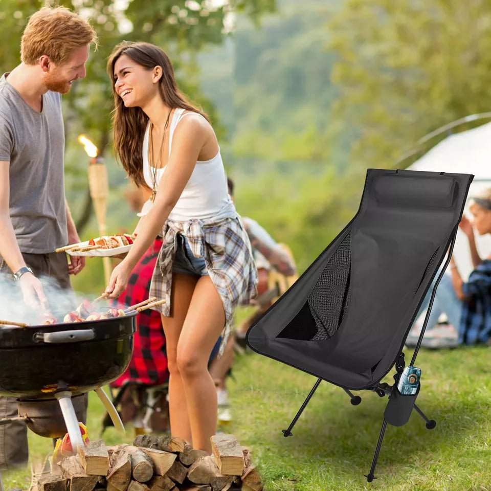 Chaise de Camping - FoldingCampingChair™ - Noir - Paradis du camping