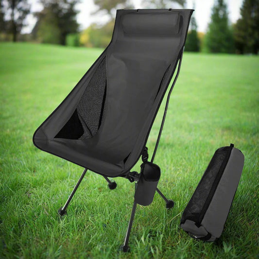 Chaise de Camping - FoldingCampingChair™ - Noir - Paradis du camping