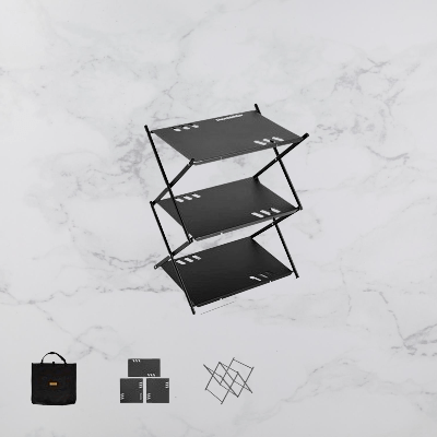 Etagères de rangement - OutdoorRack™ - Noir - Paradis du camping