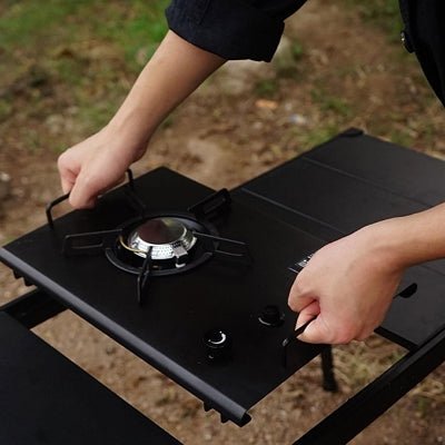 Réchaud à gaz camping - CampGasStove™ - Noir - Paradis du camping