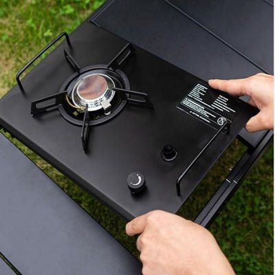 Réchaud à gaz camping - CampGasStove™ - Noir - Paradis du camping