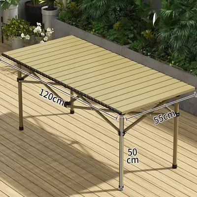 Table camping pliante - CampingFoldingTable™ - Doré - Paradis du camping