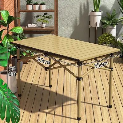 Table camping pliante - CampingFoldingTable™ - Doré - Paradis du camping