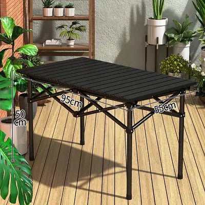 Table camping pliante - CampingFoldingTable™ - Noir - Paradis du camping