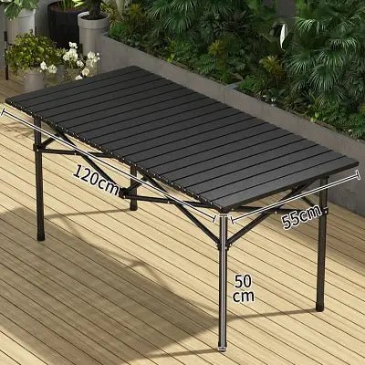 Table camping pliante - CampingFoldingTable™ - Noir - Paradis du camping